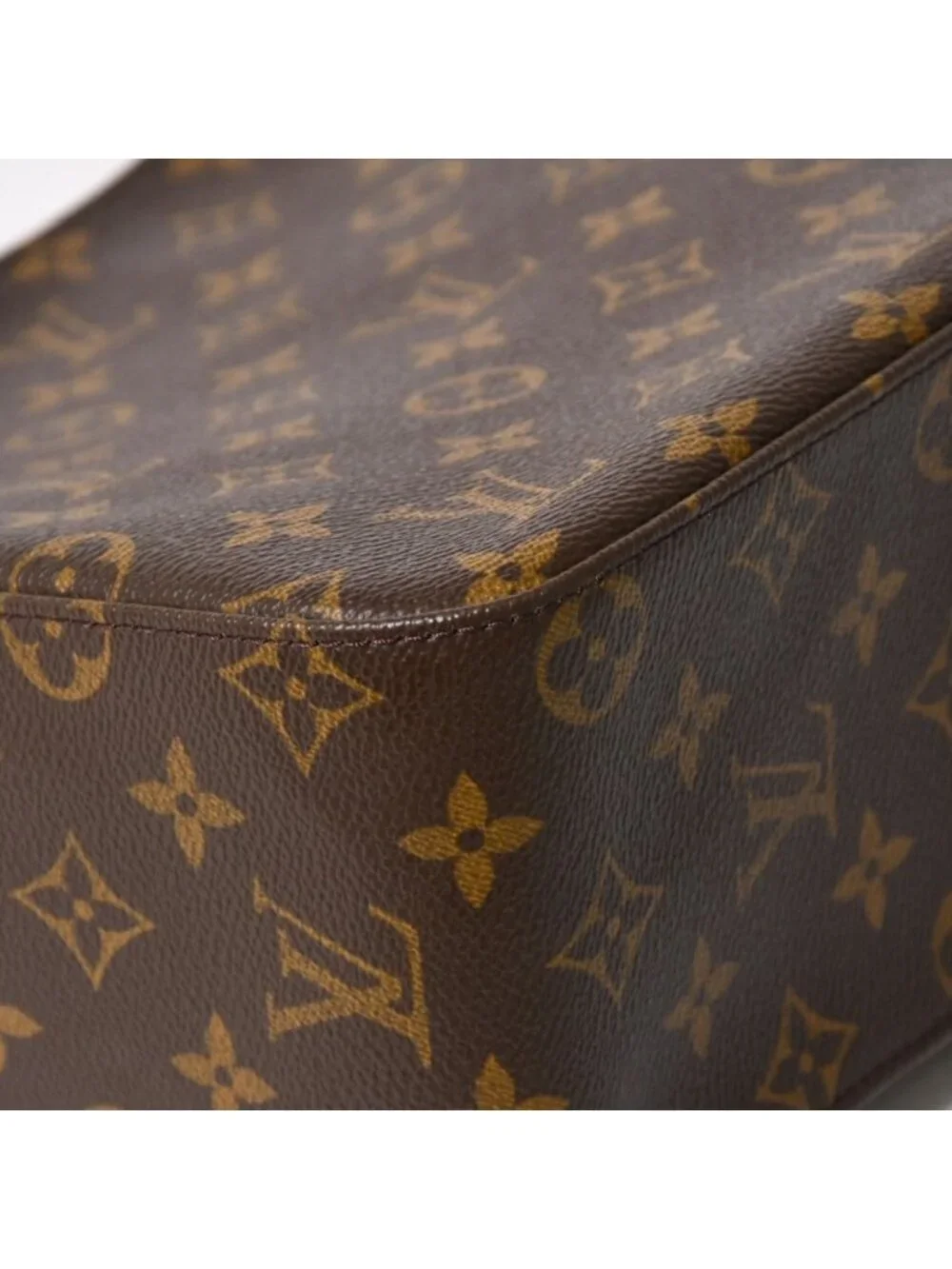 Louis Vuitton Looping MM Bag Monogram Leather Brown Gold